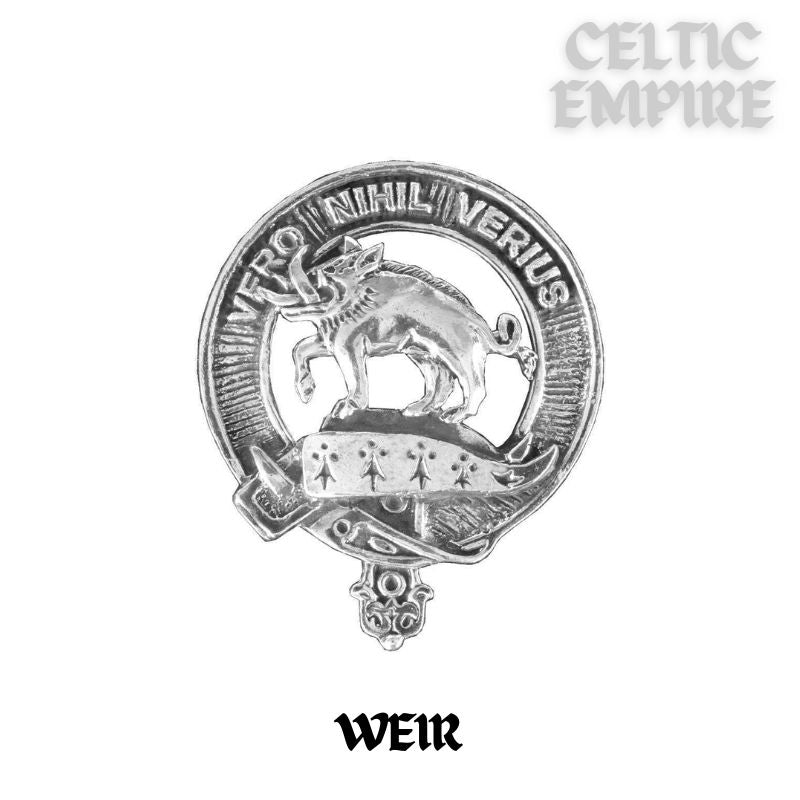 Weir 8oz Family Clan Crest Scottish Badge Stainless Steel Flask