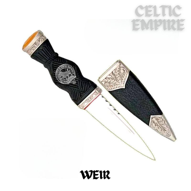 Weir Family Clan Crest Sgian Dubh, Scottish Knife