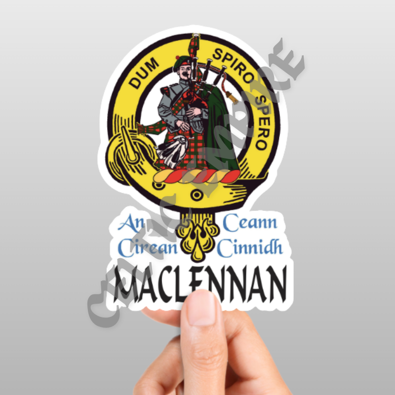 Maclennan Family Clan Crest Decal | Custom Scottish Heritage Car & Laptop Stickers
