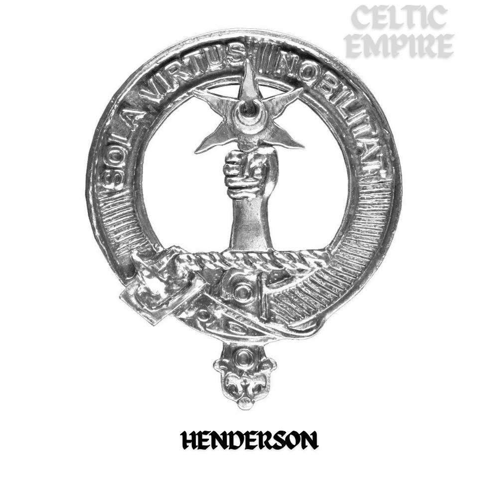 Henderson Family Clan Crest Double Drop Pendant