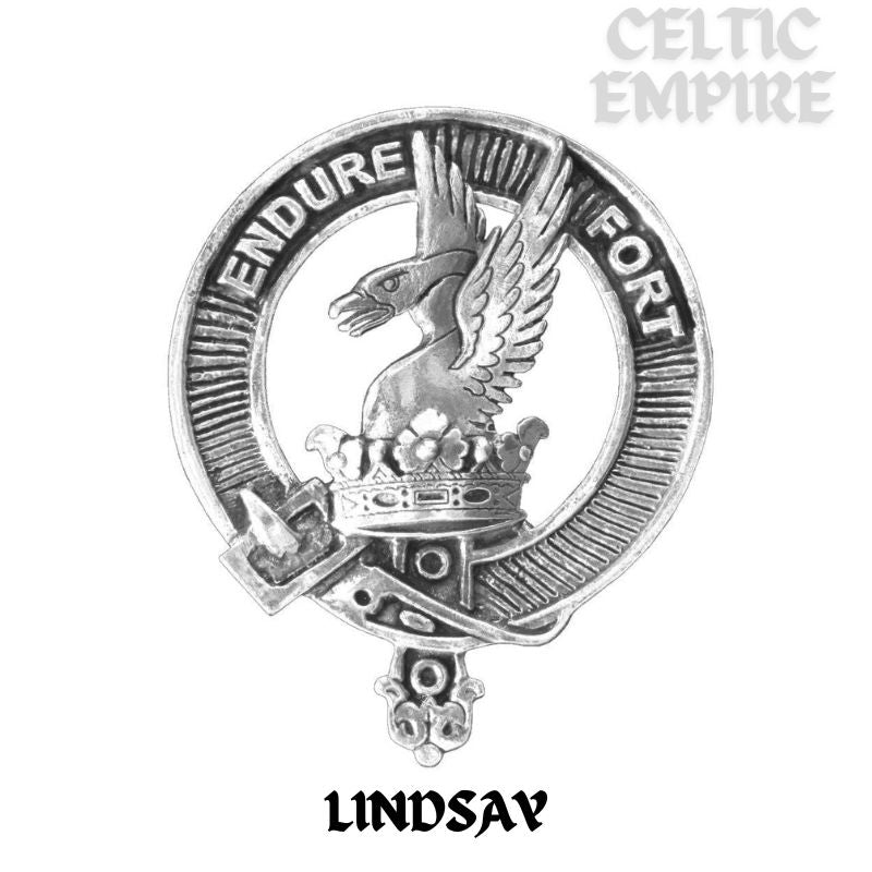 Lindsay Family Clan Crest Scottish Pewter Cap Badge