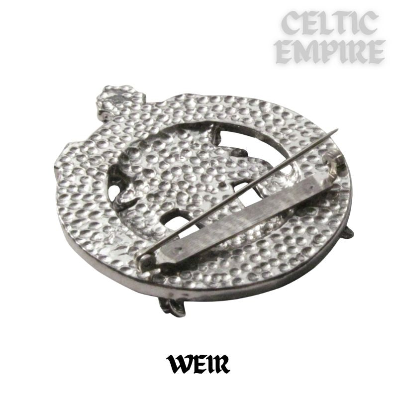 Weir Family Clan Crest Scottish Pewter Cap Badge