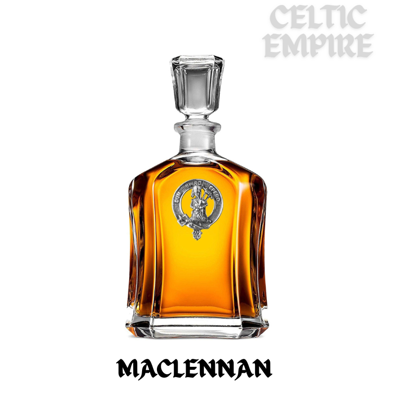 MacLennan Family Clan Crest Badge Whiskey Decanter