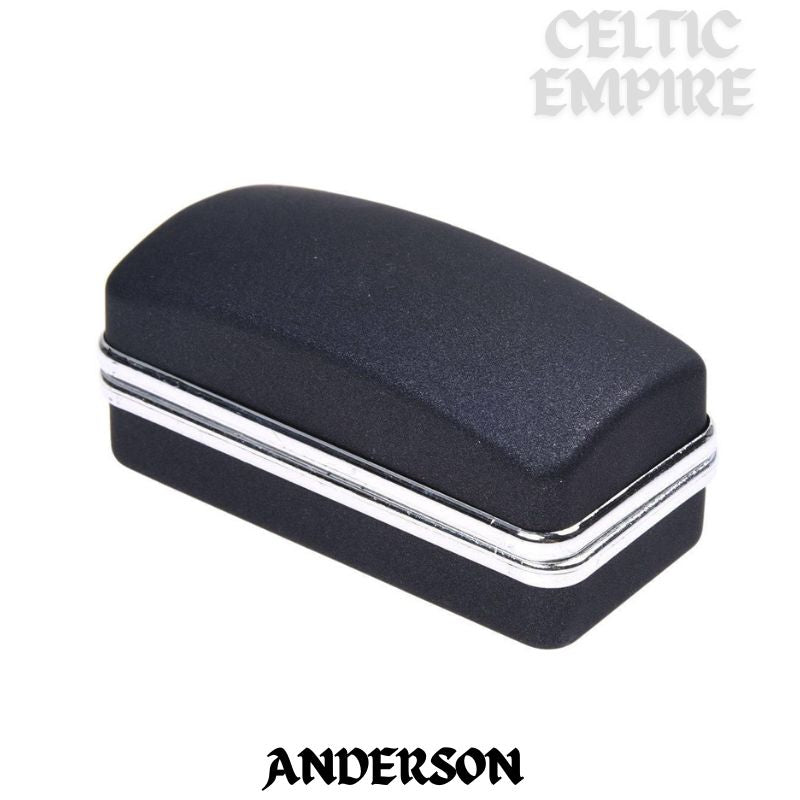 Anderson Family Clan Crest Scottish Cufflinks; Pewter, Sterling Silver and Karat Gold