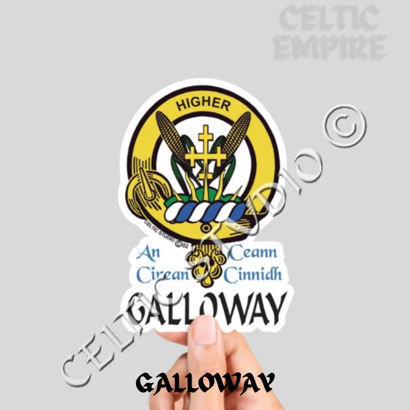 Galloway Family Clan Crest Decal | Custom Scottish Heritage Car & Laptop Stickers