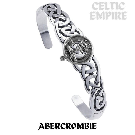 Abercrombie Family Clan Crest Celtic Cuff Bracelet