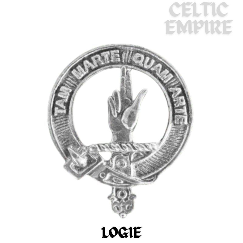 Logie Scottish Family Clan Badge Sporran, Leather