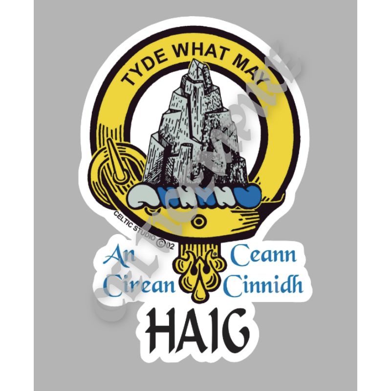 Haig Family Clan Crest Decal | Custom Scottish Heritage Car & Laptop Stickers