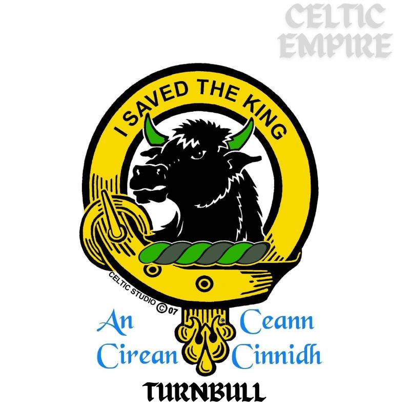 Turnbull 8oz Family Clan Crest Scottish Badge Stainless Steel Flask