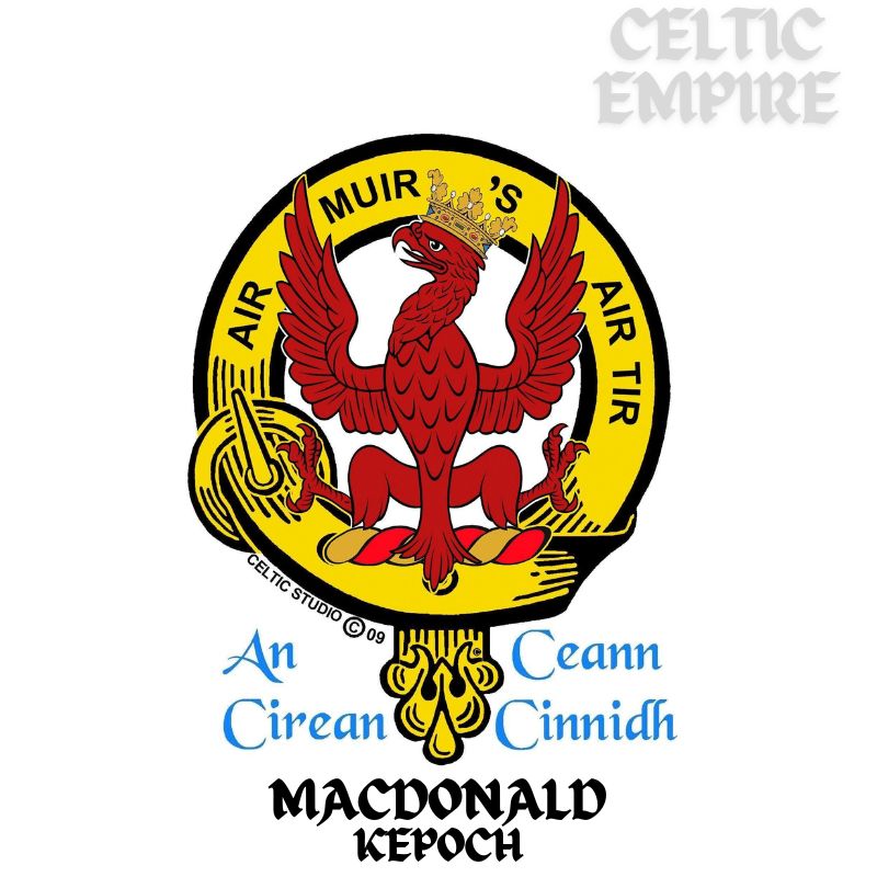 Macdonald (Keppoch) Family Clan Crest Decal | Custom Scottish Heritage Car & Laptop Stickers