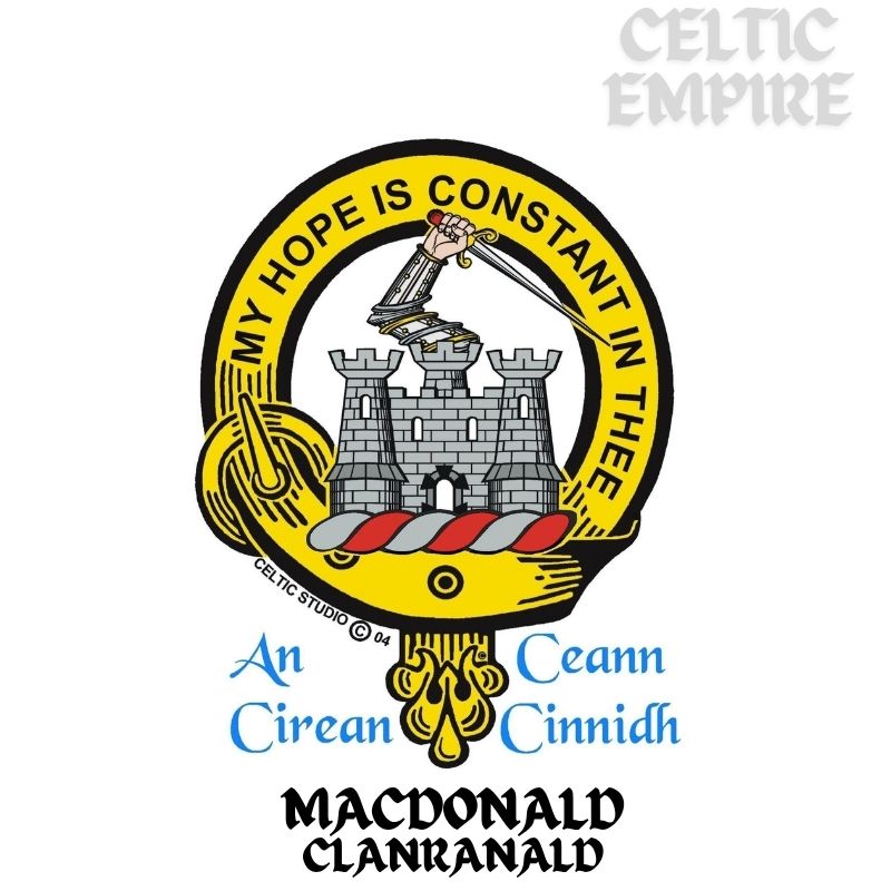 Macdonald (Family Clanranald) Family Clan Crest Decal | Custom Scottish Heritage Car & Laptop Stickers