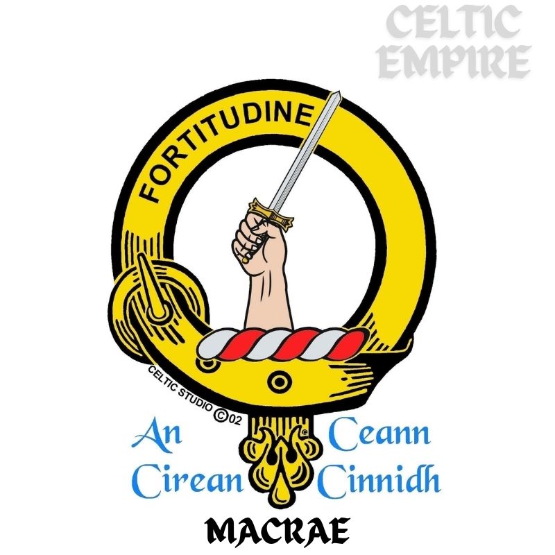 MacRae Family Clan Crest Scottish Pewter Cap Badge