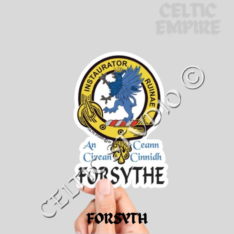 Forsythe Family Clan Crest Decal | Custom Scottish Heritage Car & Laptop Stickers