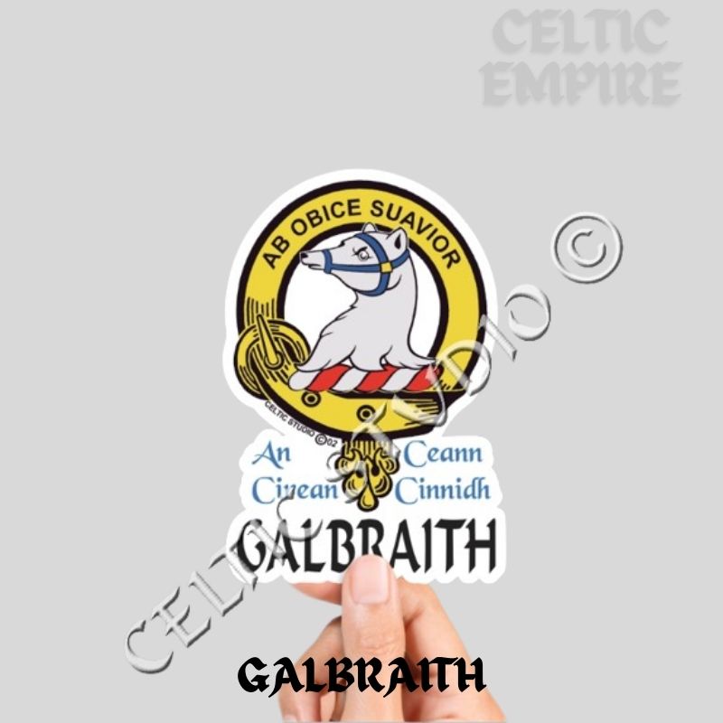 Galbraith Family Clan Crest Decal | Custom Scottish Heritage Car & Laptop Stickers