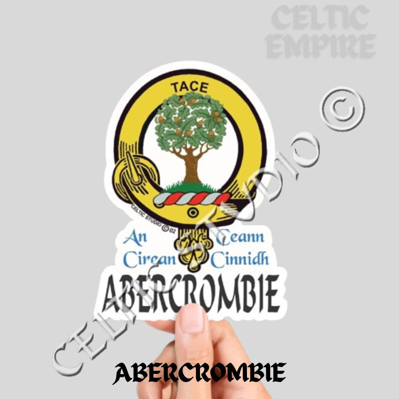 Abercrombie Family Clan Crest Decal | Custom Scottish Heritage Car & Laptop Stickers