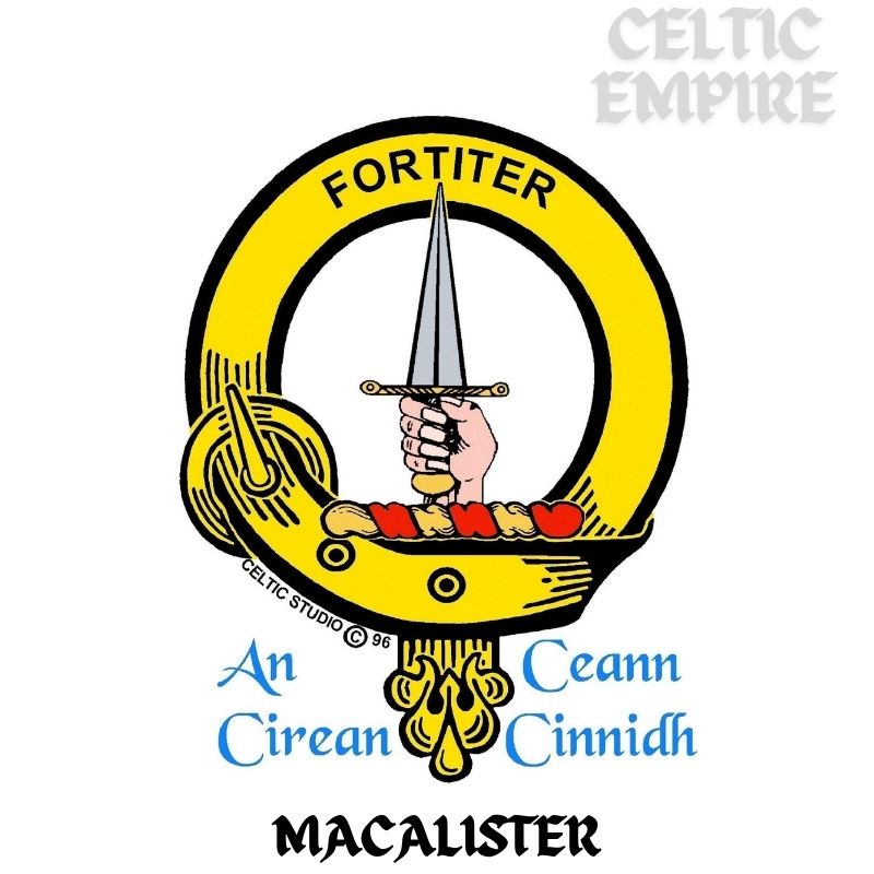 Macalister Family Clan Crest Decal | Custom Scottish Heritage Car & Laptop Stickers