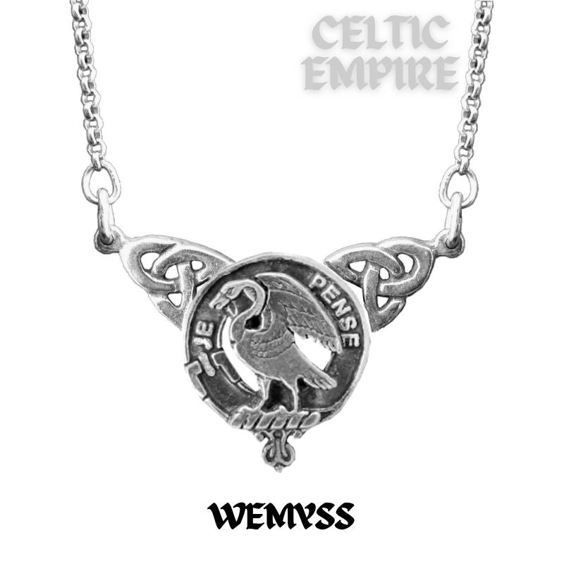Wemyss Family Clan Crest Double Drop Pendant