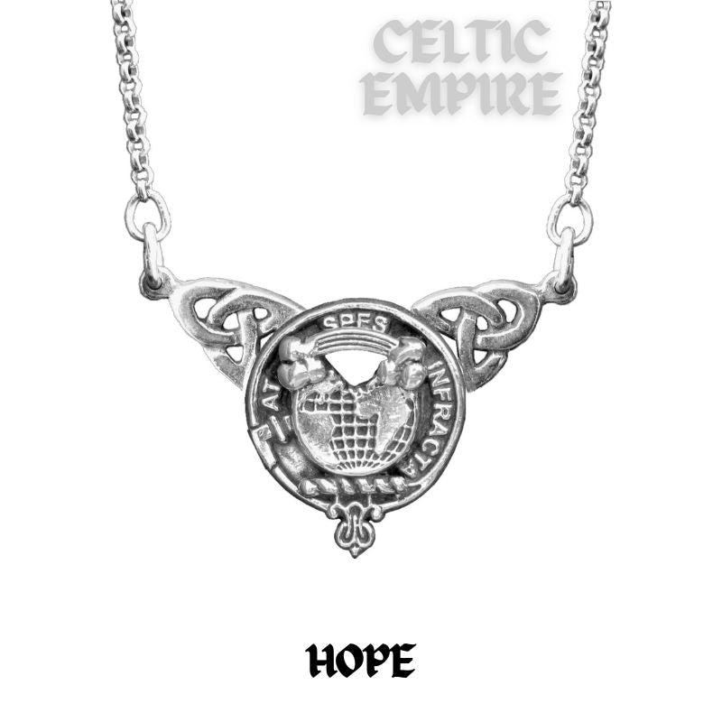 Hope Family Clan Crest Double Drop Pendant