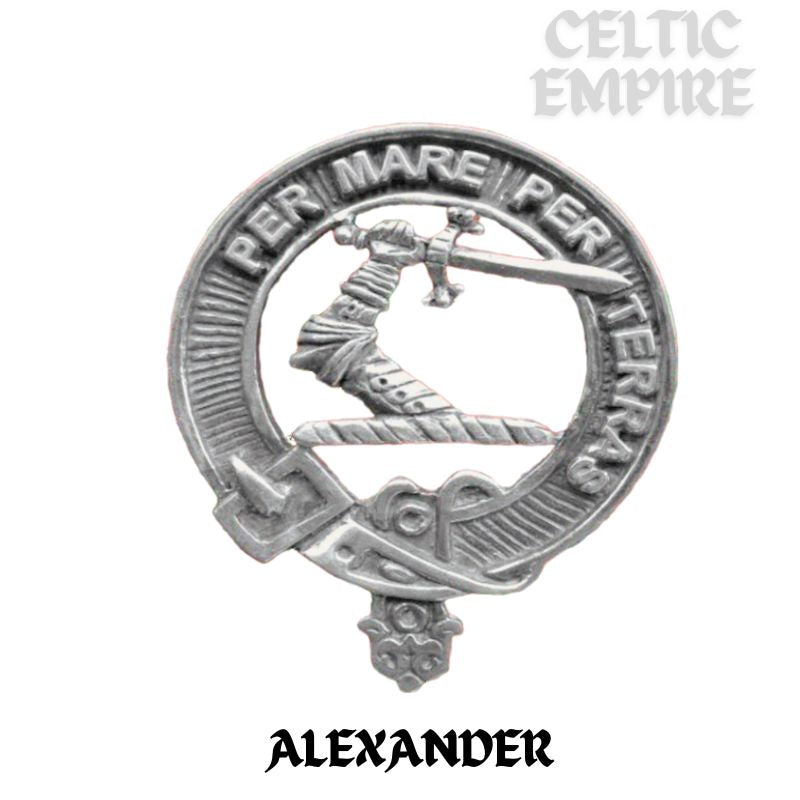 Alexander Family Clan Crest Interlace Kilt Belt Buckle