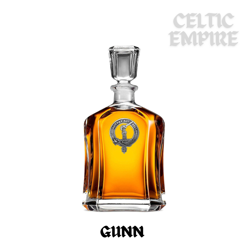 Gunn (New) Family Clan Crest Badge Whiskey Decanter