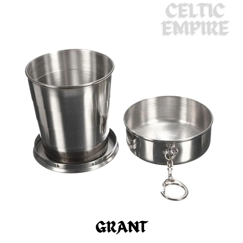 Grant Scottish Family Clan Crest Folding Cup Key Chain