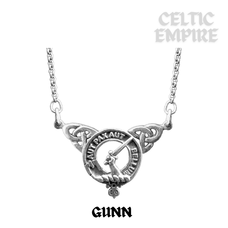 Gunn Family Clan Crest Double Drop Pendant