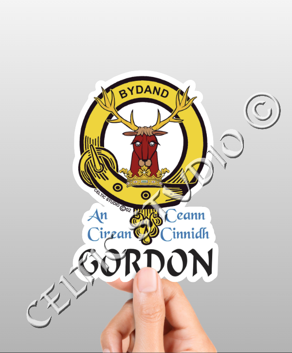 Vinyl Gordon Clan Badge Decal - Personalized Scottish Family Heritage Sticker