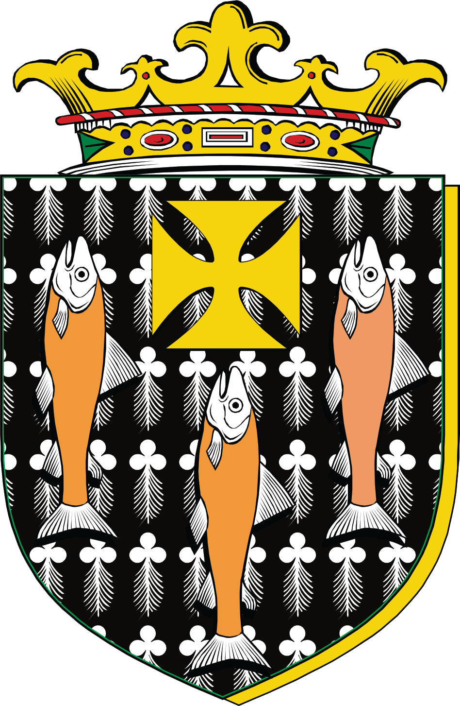 Sammons Irish Coat of Arms Sporran, Genuine Leather