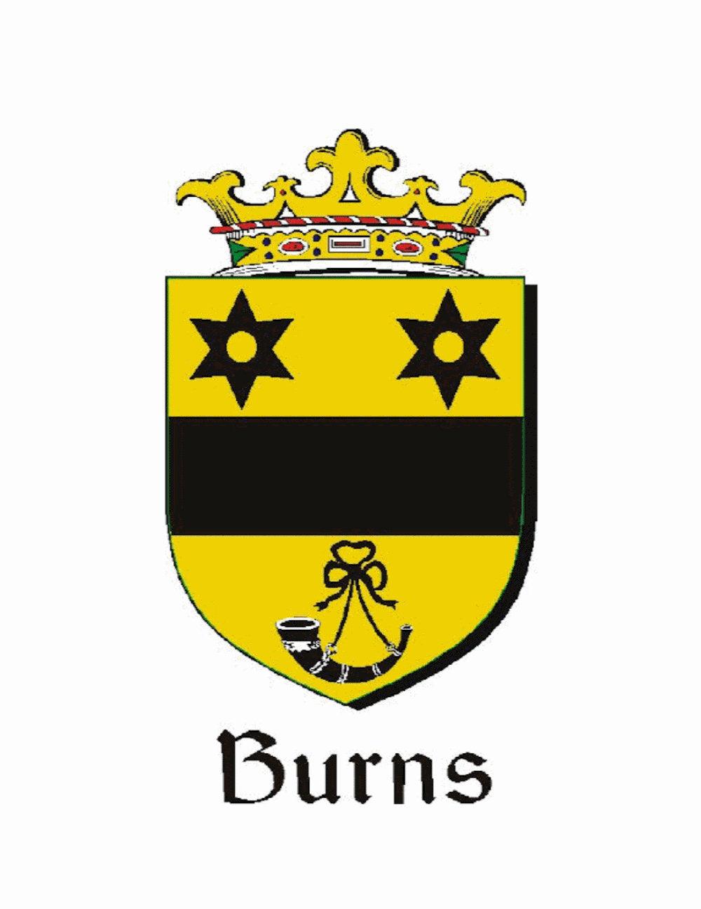 Burns Family Clan Coat of Arms Interlace Kilt Buckle