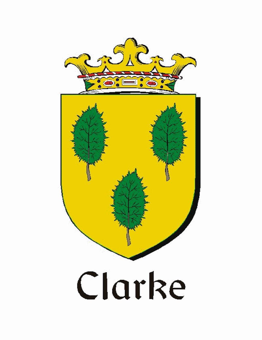 Clarke Coat of Arms Interlace Kilt Buckle