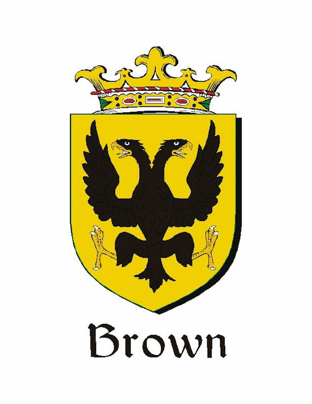 Brown Irish Coat of Arms Sporran, Genuine Leather