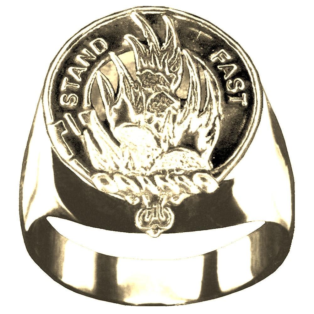 Grant Scottish Clan Crest Ring GC100 ~ Sterling Silver and Karat Gold
