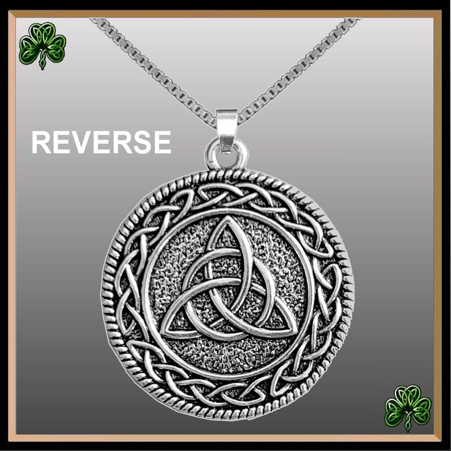 Thompson Irish Coat of Arms Celtic Interlace Disk Pendant