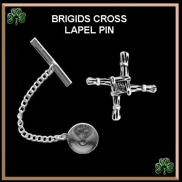St. Brigid Celtic Cross Lapel pin, Irish Small, Sterling Silver