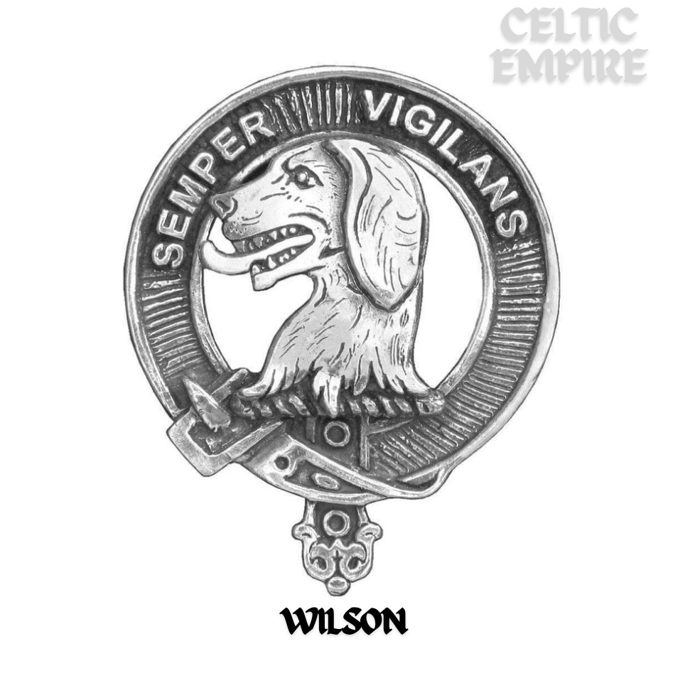 Wilson Family Clan Badge Scottish Plaid Brooch