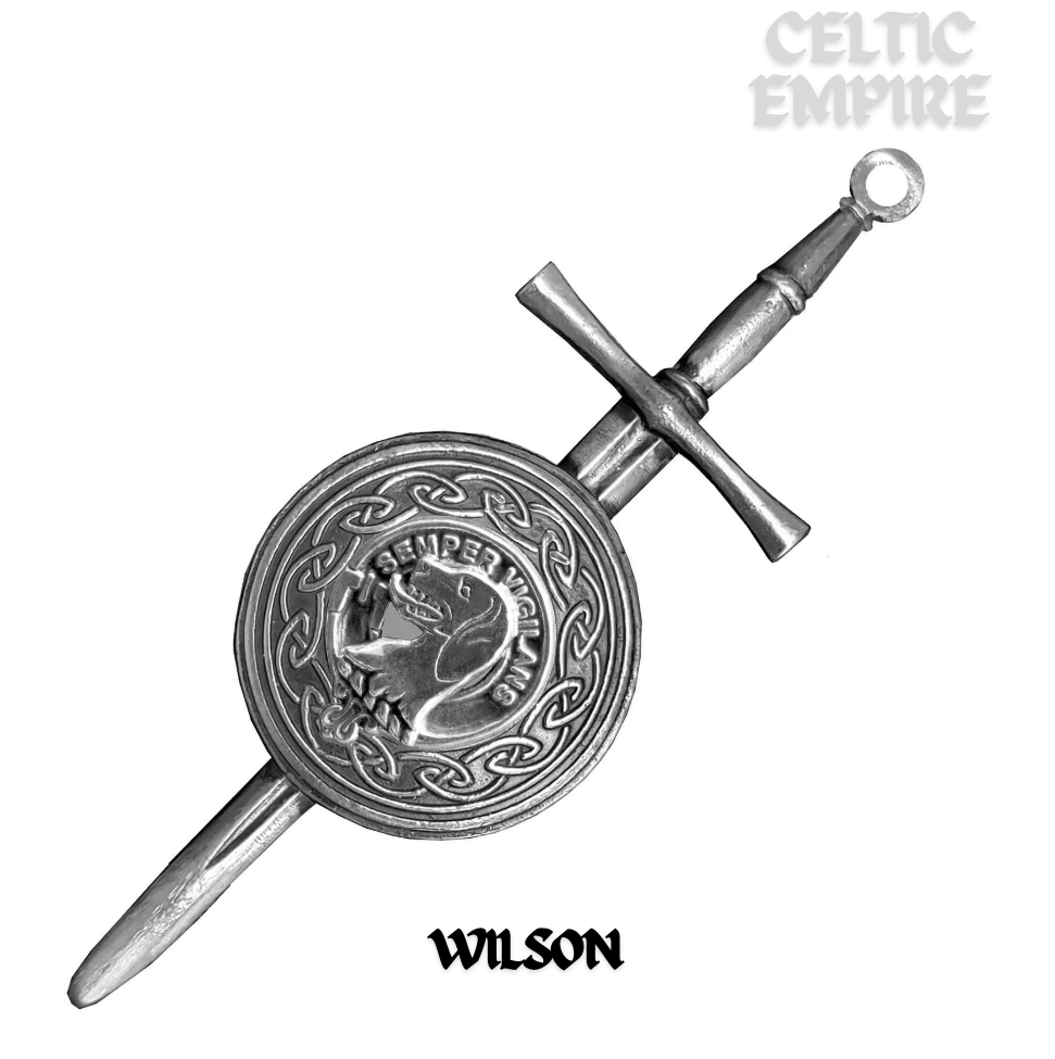 Wilson Scottish Family Clan Dirk Shield Kilt Pin
