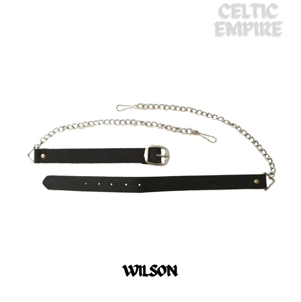 Wilson (Hound) Scottish Family Clan Badge Sporran, Leather