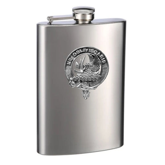 Campbell Argyll Family Clan Crest Scottish Badge Stainless Steel Flask 8oz