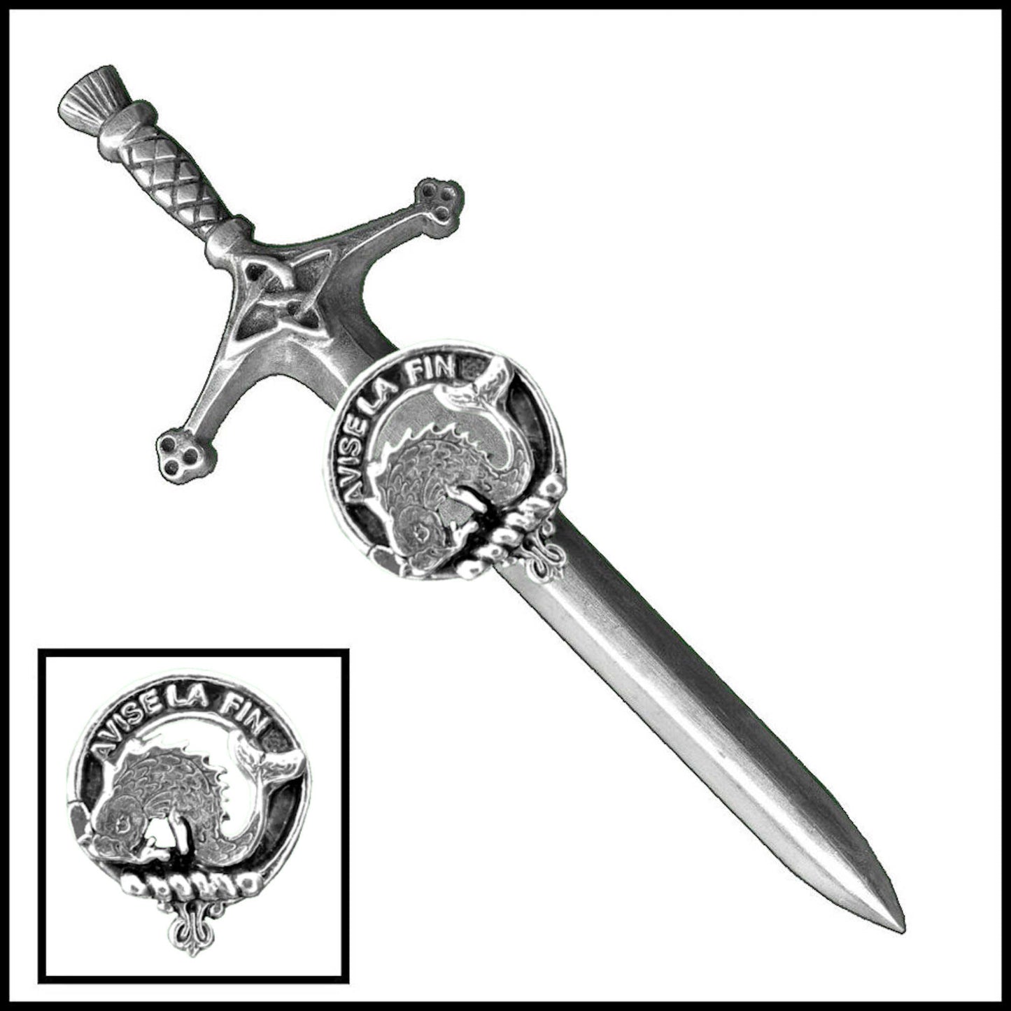 Kennedy Family Clan Crest Kilt Pin, Scottish Pin