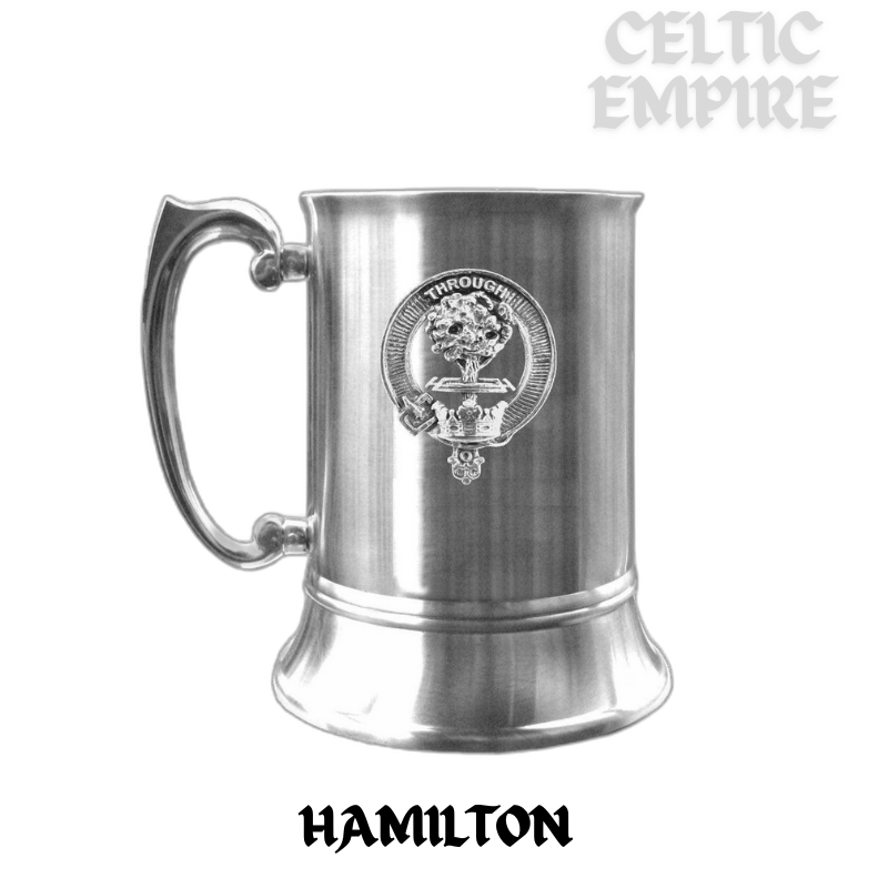 Hamilton Scottish Family Clan Crest Badge Tankard