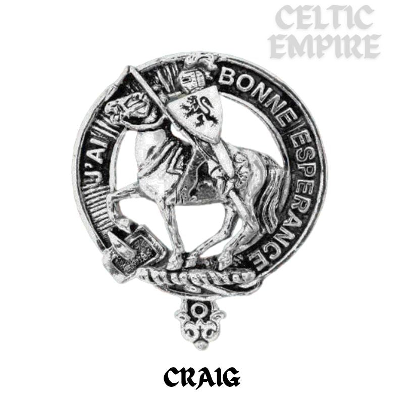 Craig Family Clan Crest Badge Whiskey Decanter