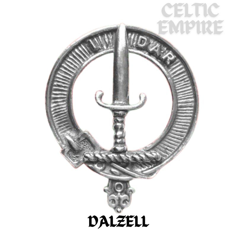 Dalzell Family Clan Crest Badge Glass Beer Mug