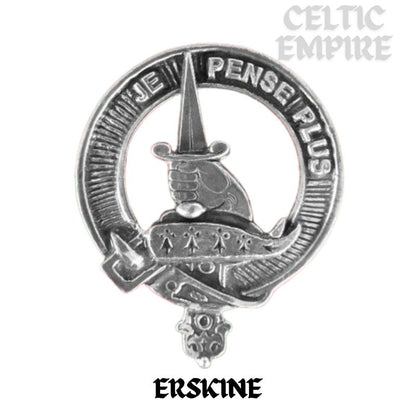 Erskine Family Clan Badge Scottish Plaid Brooch