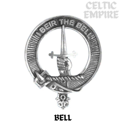 Bell Family Clan Crest Badge Glass Beer Mug