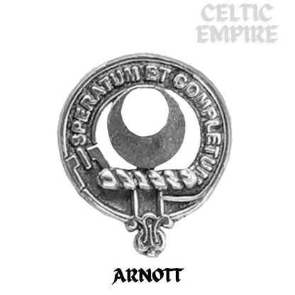 Arnott Family Clan Crest Iona Bar Brooch - Sterling Silver