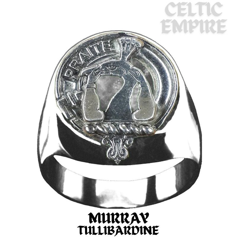 Murray Tullibardine Scottish Family Clan Crest Ring   ~  Sterling Silver and Karat Gold