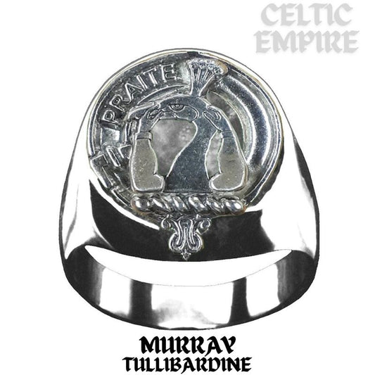 Murray Tullibardine Scottish Family Clan Crest Ring   ~  Sterling Silver and Karat Gold