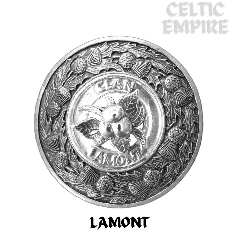 Lamont Crabapple Family Clan Badge Scottish Plaid Brooch