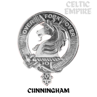 Cunningham Round Family Clan Crest Scottish Badge Flask 5oz