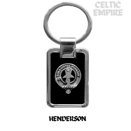 Henderson Family Clan Black Stainless Key Ring